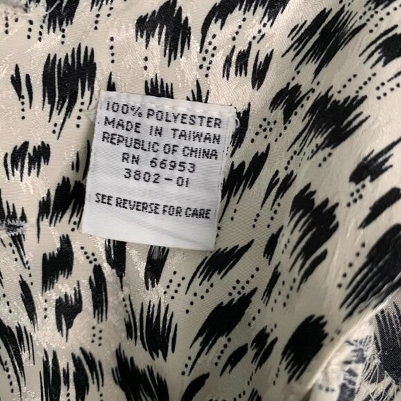 Andrea Gayle Leopard Cheetah Animal Knee Length Dress Black Medium Large 10 - Picture 6 of 10